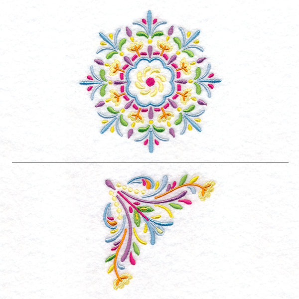 Folk Mandala Pillow Pair