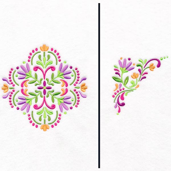 Summer Mandala Pillow Pair