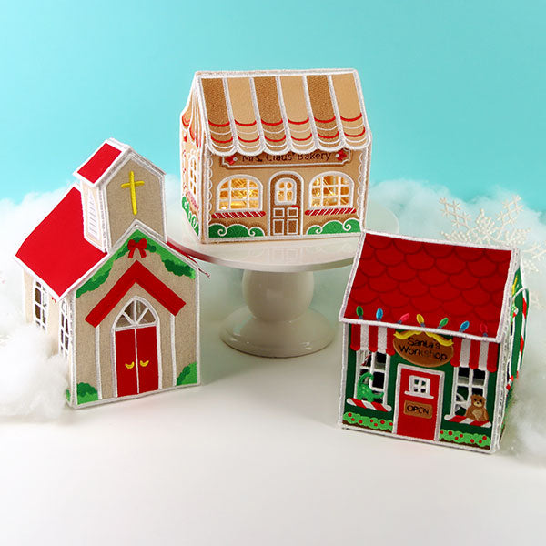 3D Christmas Village - Country Church (In-the-Hoop)