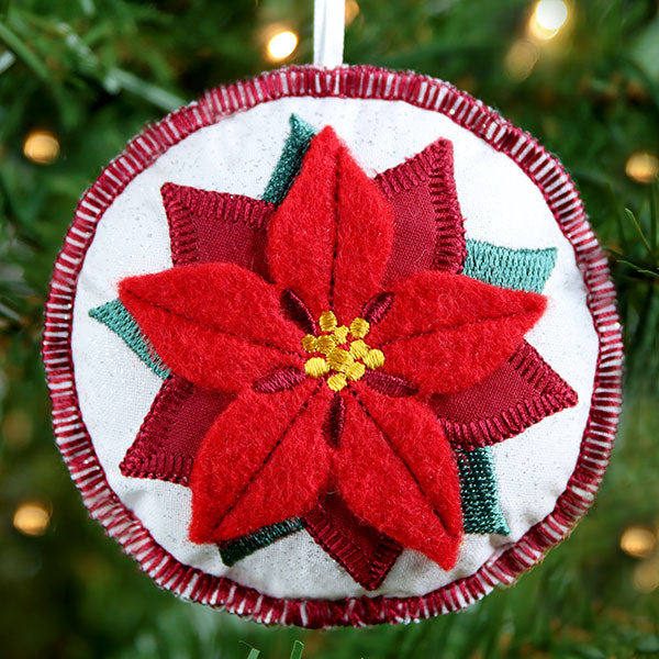 3D Multi-Layer Poinsettia Ornament (In-the-Hoop)
