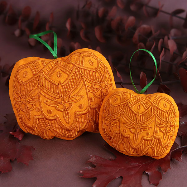 Modern Art Deco Pumpkin Stuffie (In-the-Hoop)
