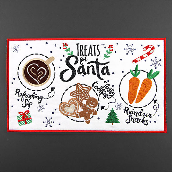 Santa Snacks Mug Rug (In-the-Hoop)