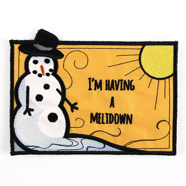 I'm Having a Meltdown Mug Rug (In-the-Hoop)