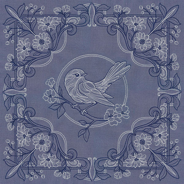 Sparrow & Flowers Pillow Pair