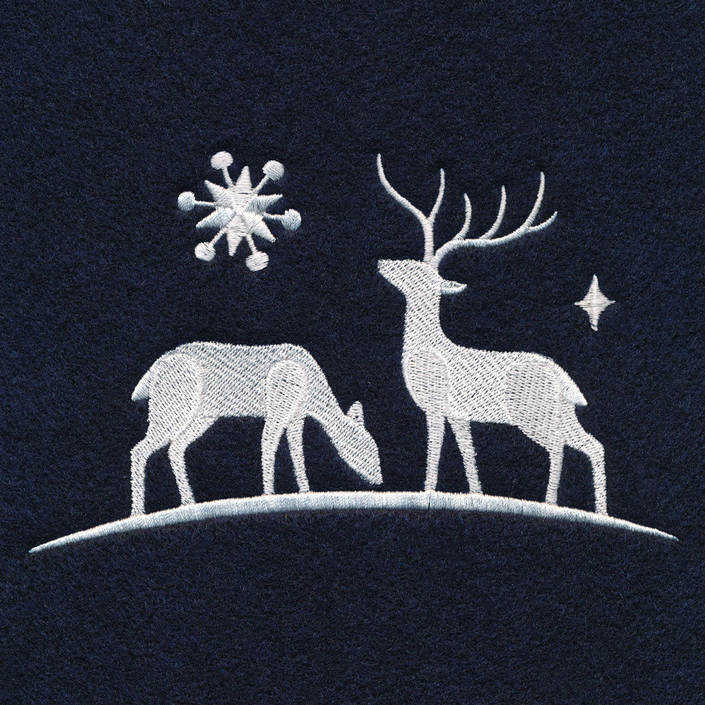 Winter Forest Deer Border Set