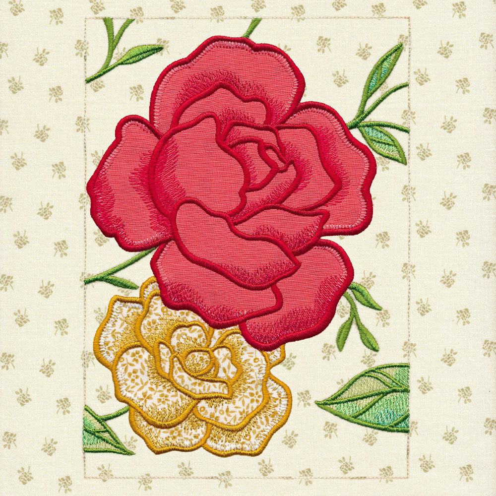 Flourishing Rose Garden Set (Applique)
