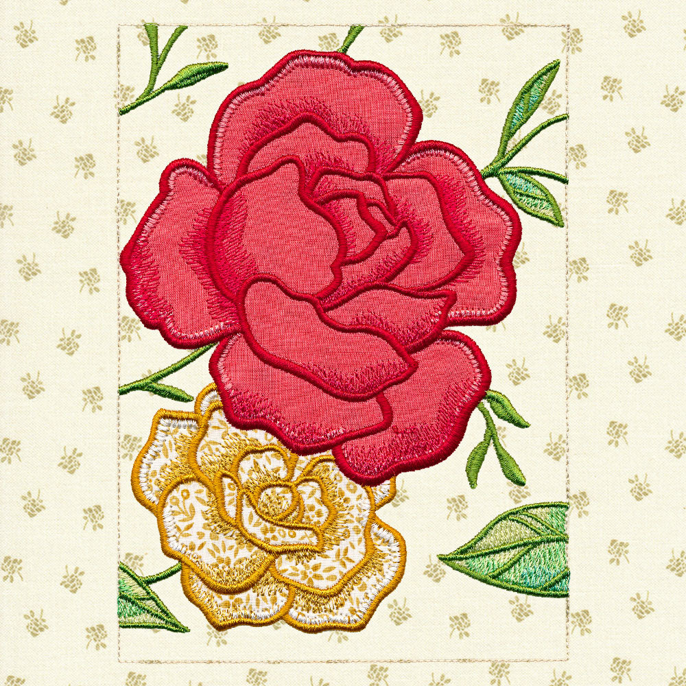 Flourishing Rose Garden Set (Applique)