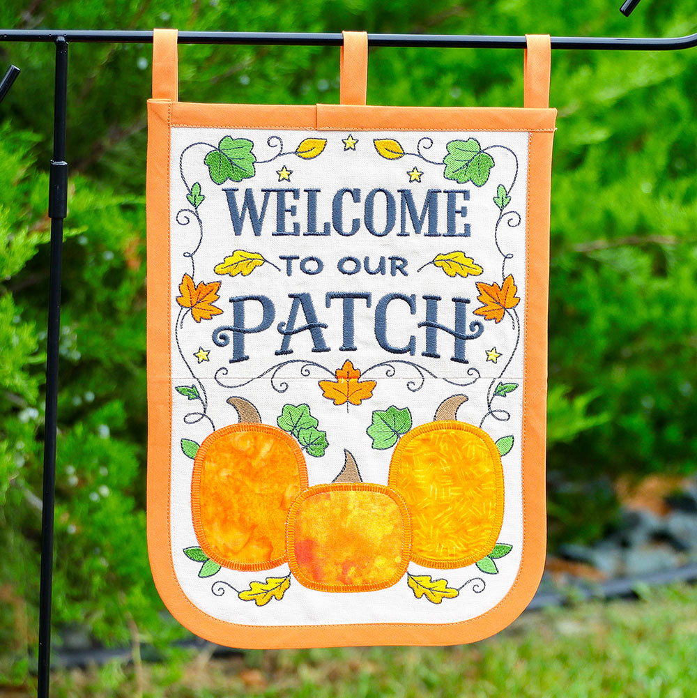 Pumpkin Patch Garden Flag (Applique)