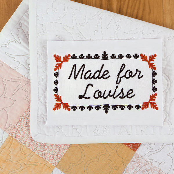 Oak Leaf Quilt Label - Lg