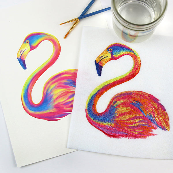 Dreamy Flamingo in Watercolor