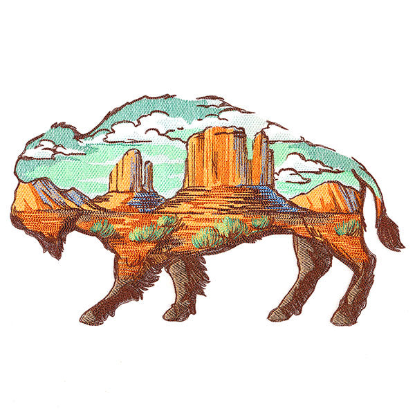 Buffalo Desert Scene