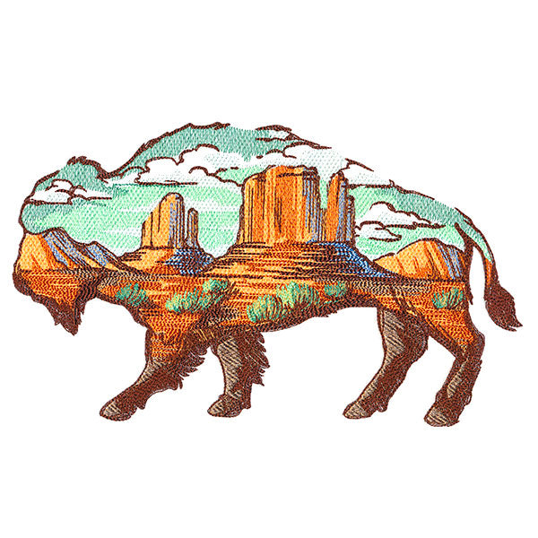 Buffalo Desert Scene