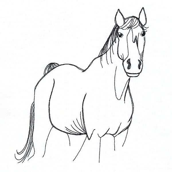Simple Farm Sketch - Horse