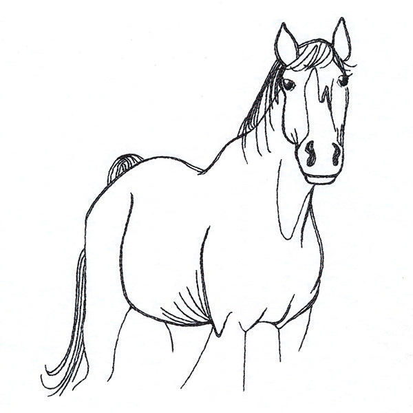 Simple Farm Sketch - Horse