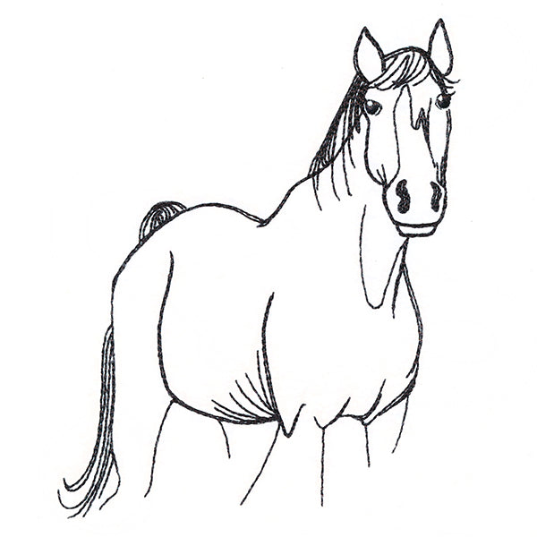 Simple Farm Sketch - Horse