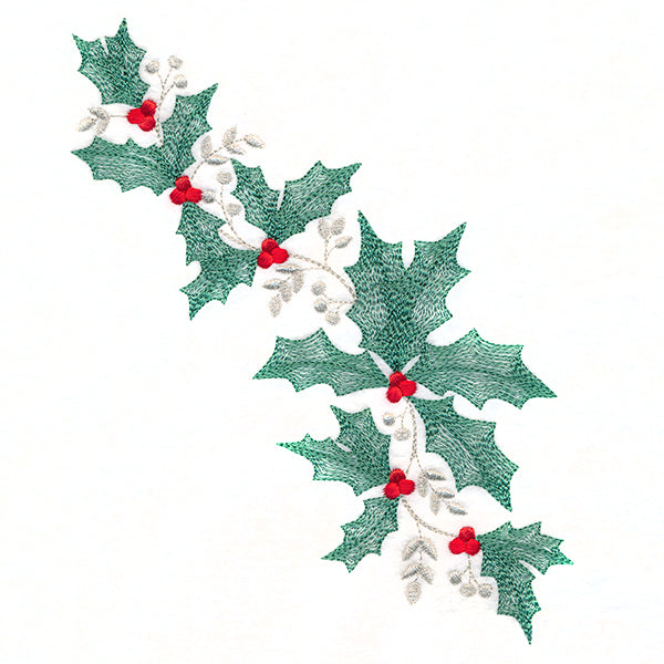 Fresh Holly and Berries Spray