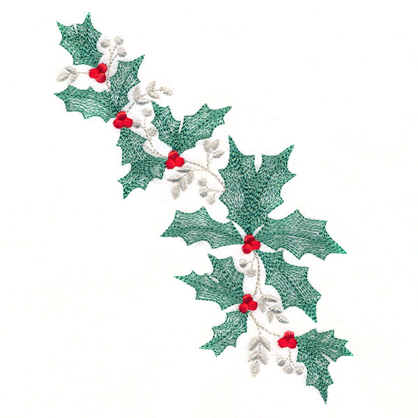 Fresh Holly and Berries Spray