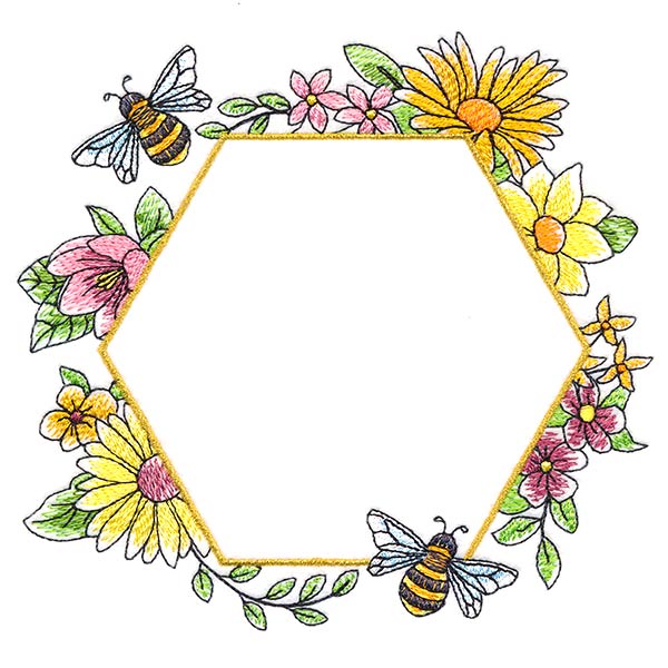 Buzzing Floral Wreath