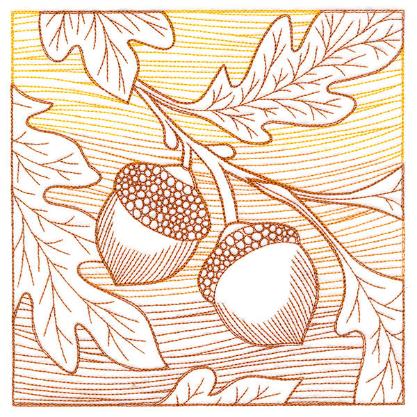 Fresh Harvest - Acorn Etching