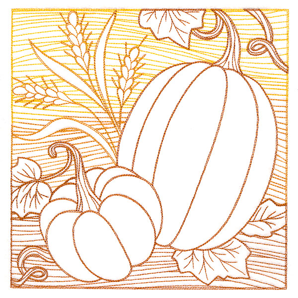 Fresh Harvest - Pumpkins Etching