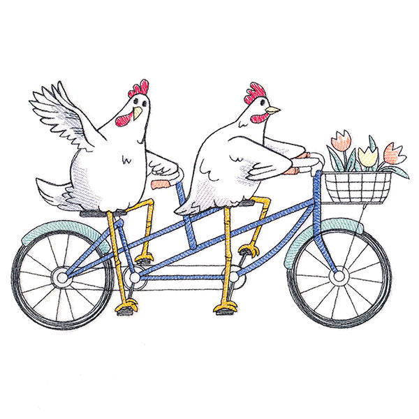 Plucky Pedaler Chickens
