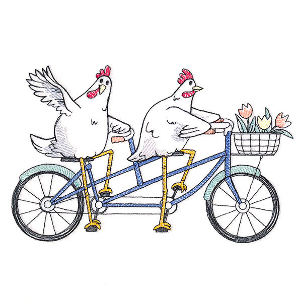 Plucky Pedaler Chickens