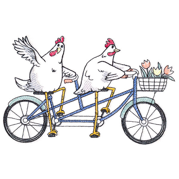 Plucky Pedaler Chickens