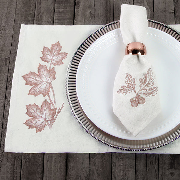 Sheer Autumn Maple Leaves Border