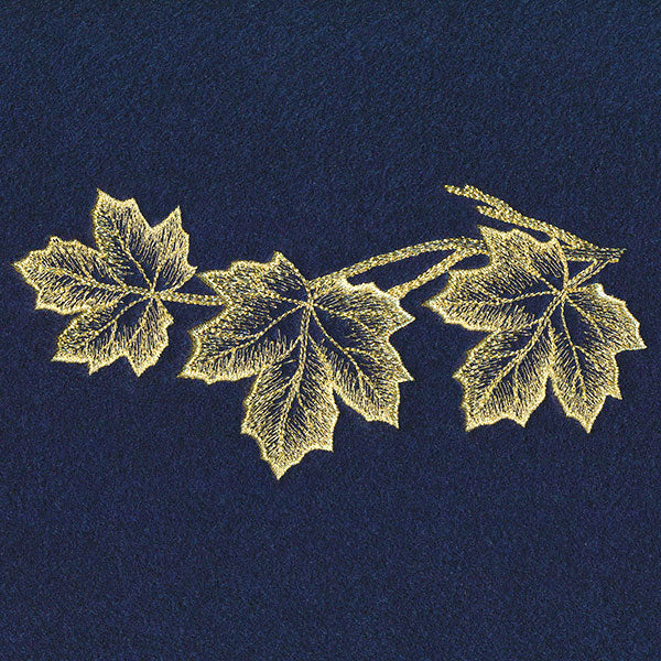 Sheer Autumn Maple Leaves Border