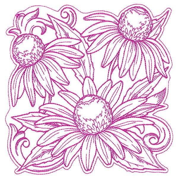 Coneflowers in Autumn Square