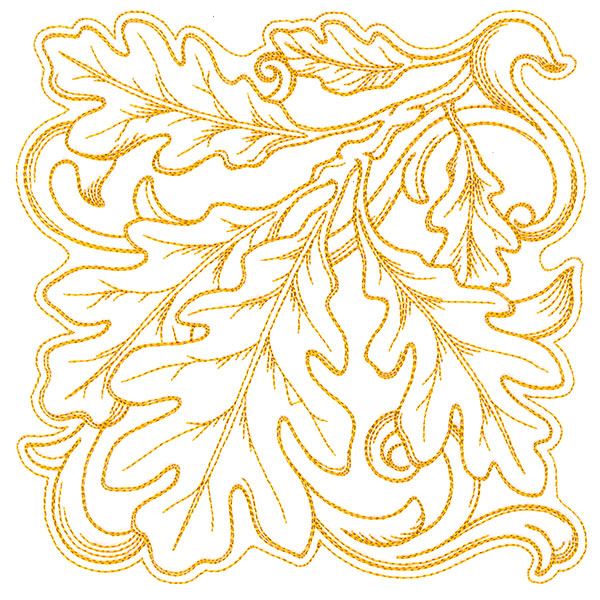 Oak Leaves in Autumn Square