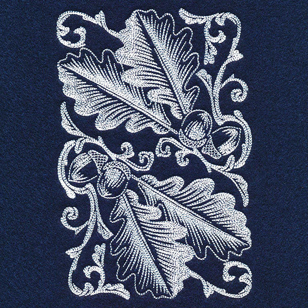 Autumn Splendor - Acorns & Leaves Feature Etching