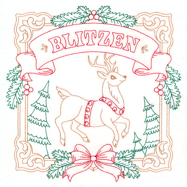 Christmas Reindeer Team -Blitzen
