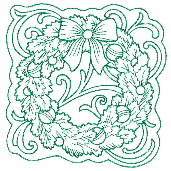 Wreath of Christmas Square