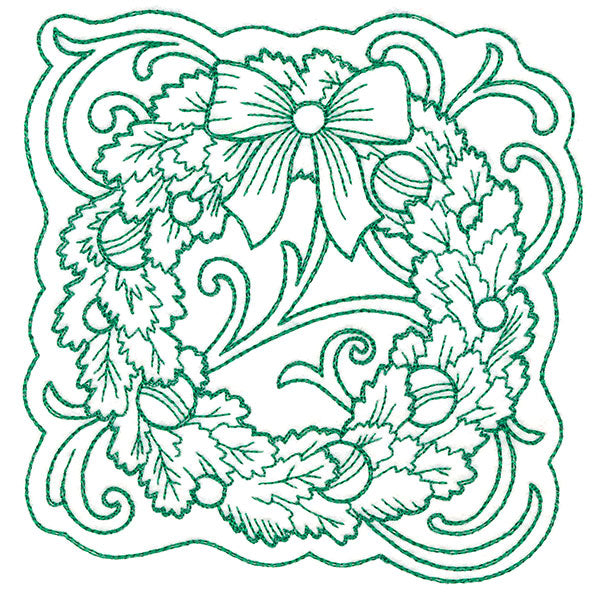 Wreath of Christmas Square