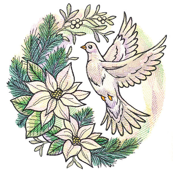 Silvered Blooms Dove