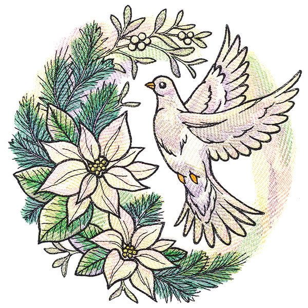 Silvered Blooms Dove