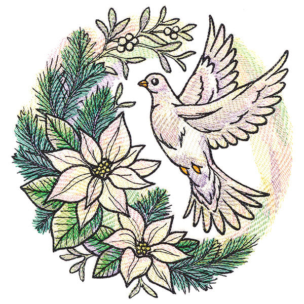 Silvered Blooms Dove