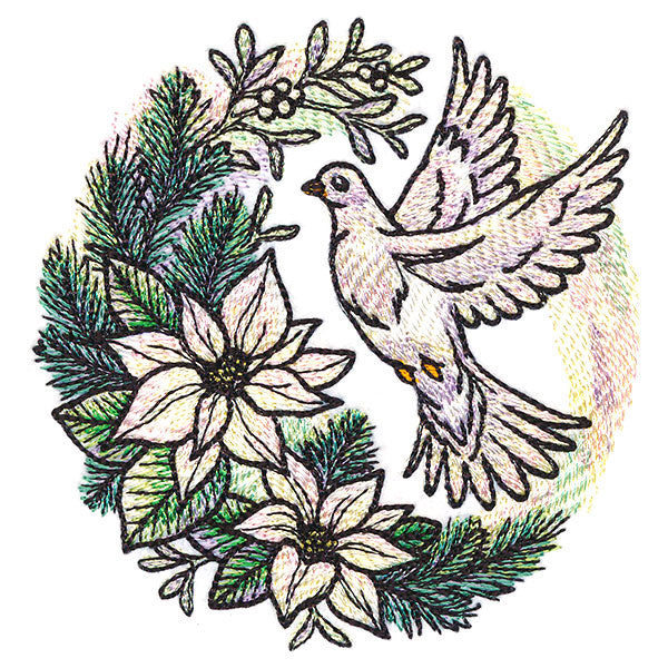 Silvered Blooms Dove