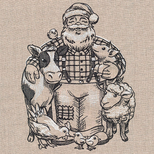 Santa & Barnyard Friends