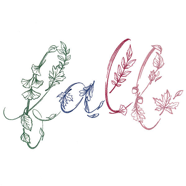Fall Into Leaves Script (Vintage)
