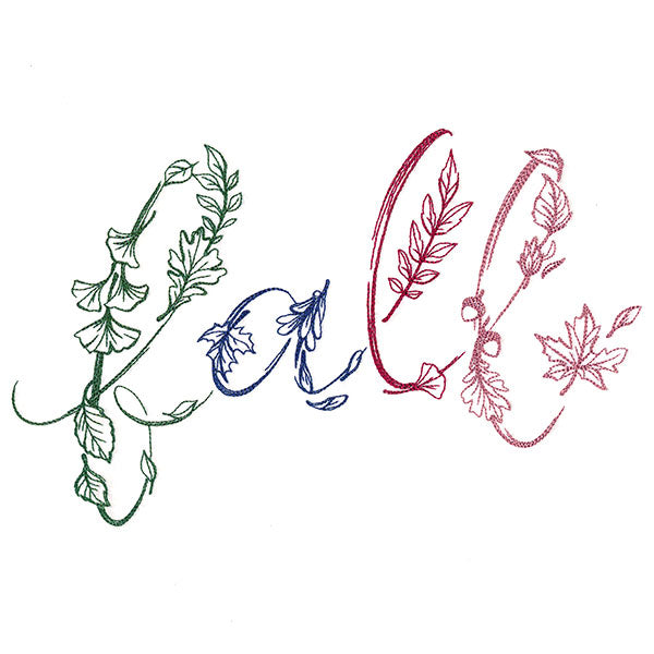 Fall Into Leaves Script (Vintage)