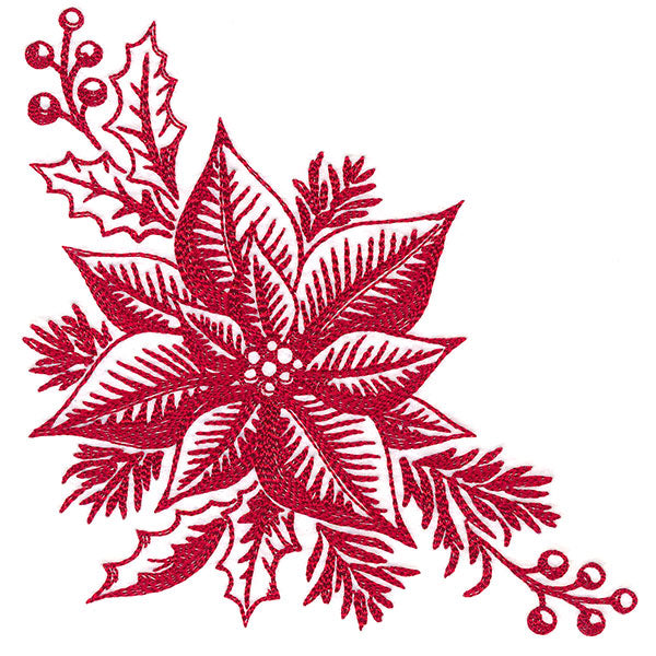 Festive Christmas Poinsettia Corner