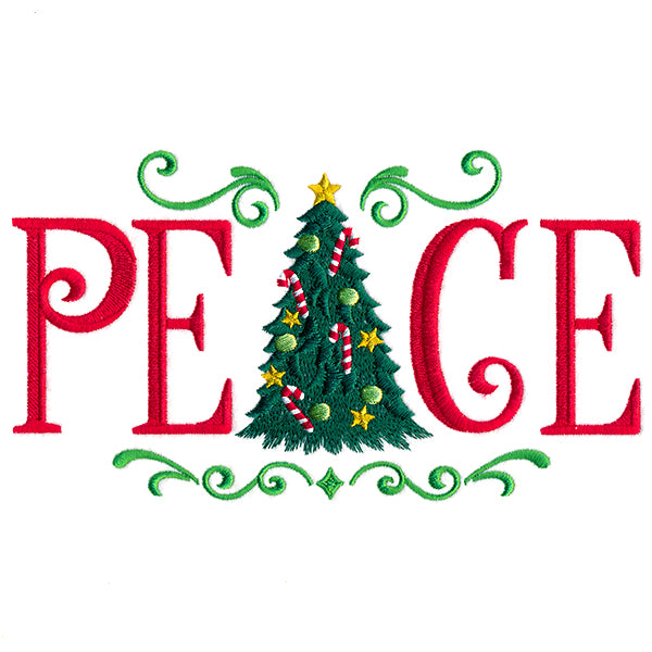Peace with Christmas Tree