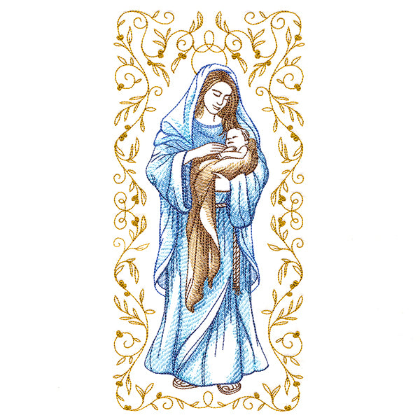 Mary & Baby Jesus in Botanicals