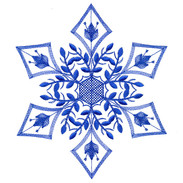 Winter Folk Art Snowflake 5