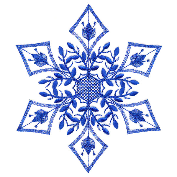 Winter Folk Art Snowflake 5