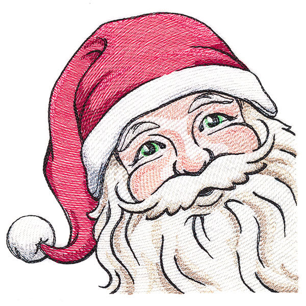 Jolly Peeking Santa Claus