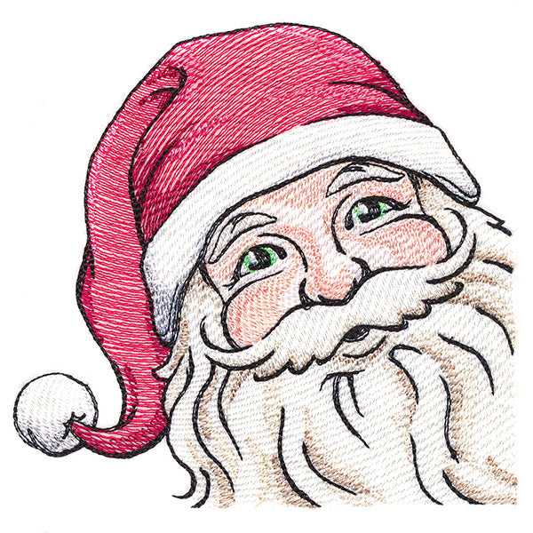 Jolly Peeking Santa Claus