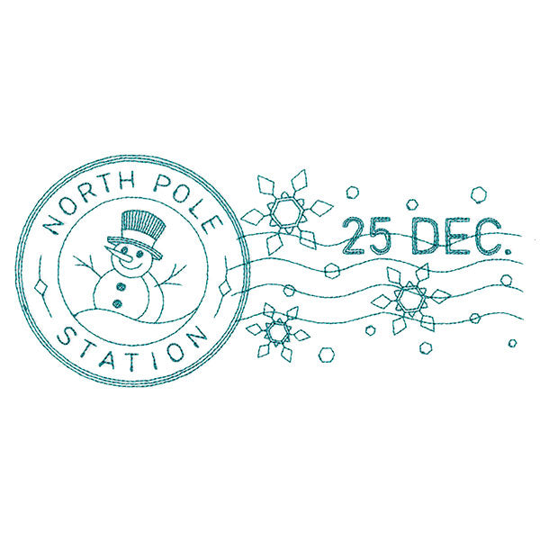 North Pole Station Stamp